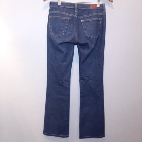 AG Adriano Goldschmied The Angel Bootcut Jeans Low Rise Dark Indigo Denim - Picture 8 of 13